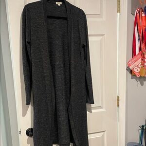 dylan Dark Gray Open Front Cardigan